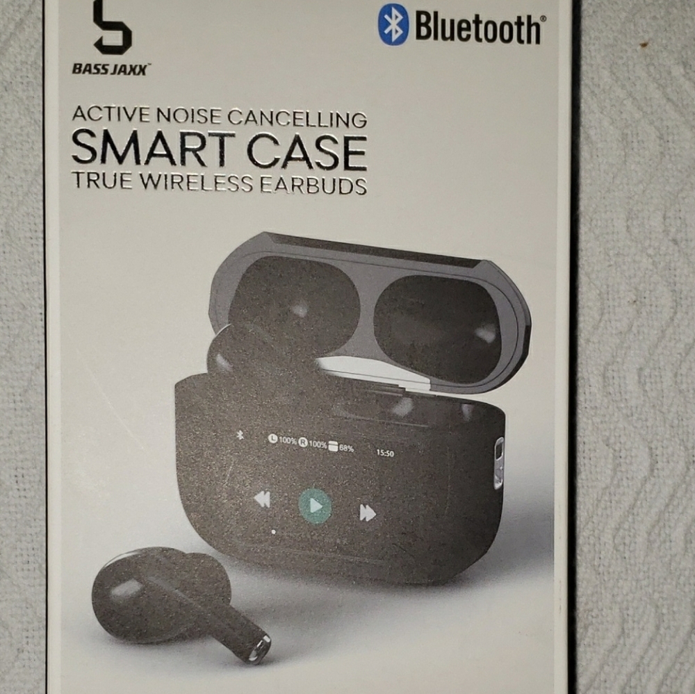 Bass Black True Wireless Earbuds with Smart Case